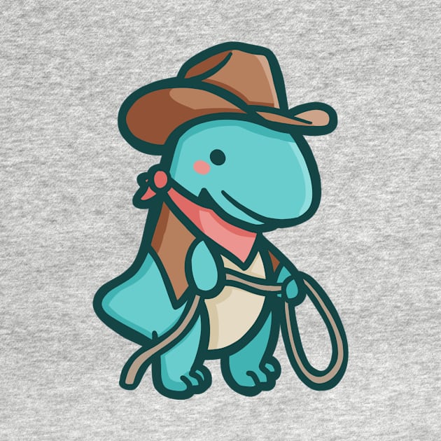 Cute cowboy T-Rex, country Dino, Dinosaur by hugadino